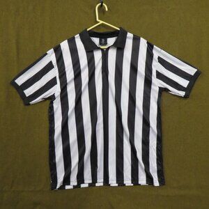 Shinestone Men's Short Sleeve Referee Shirt Quarter Zip Size XL